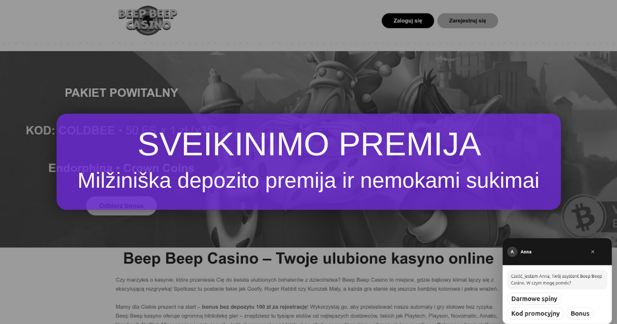 Beepbeep Casino Lietuva - Premium Online Patirtis